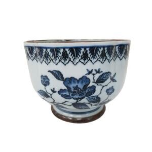 Vintage Toyo “Dover Blue” Floral Porcelain Bowl – 7.5” Made in Japan